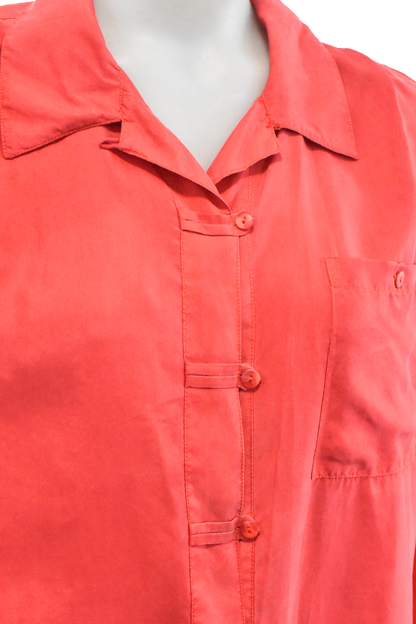 Creative Options 1980's oriental silk button up, 12