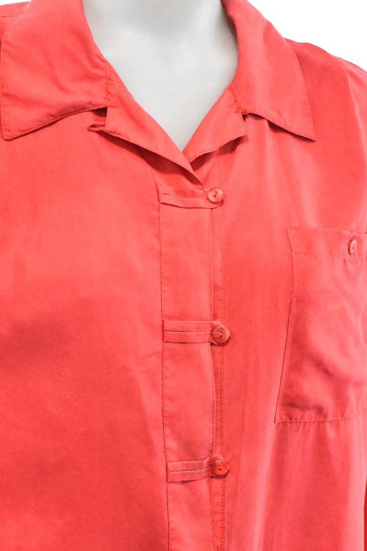 Creative Options 1980's oriental silk button up, 12
