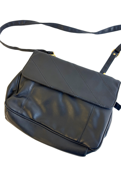 Gionni navy vegan leather bag