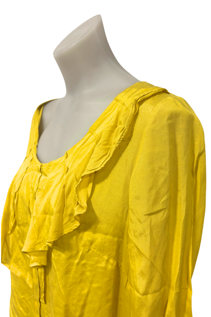 Veronika Maine vibrant yellow blouse, 14