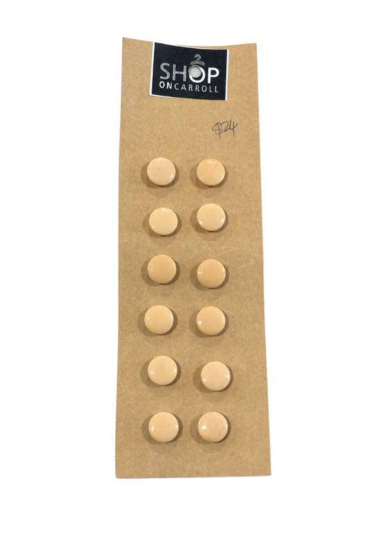 Vintage beige with clear polka dot buttons