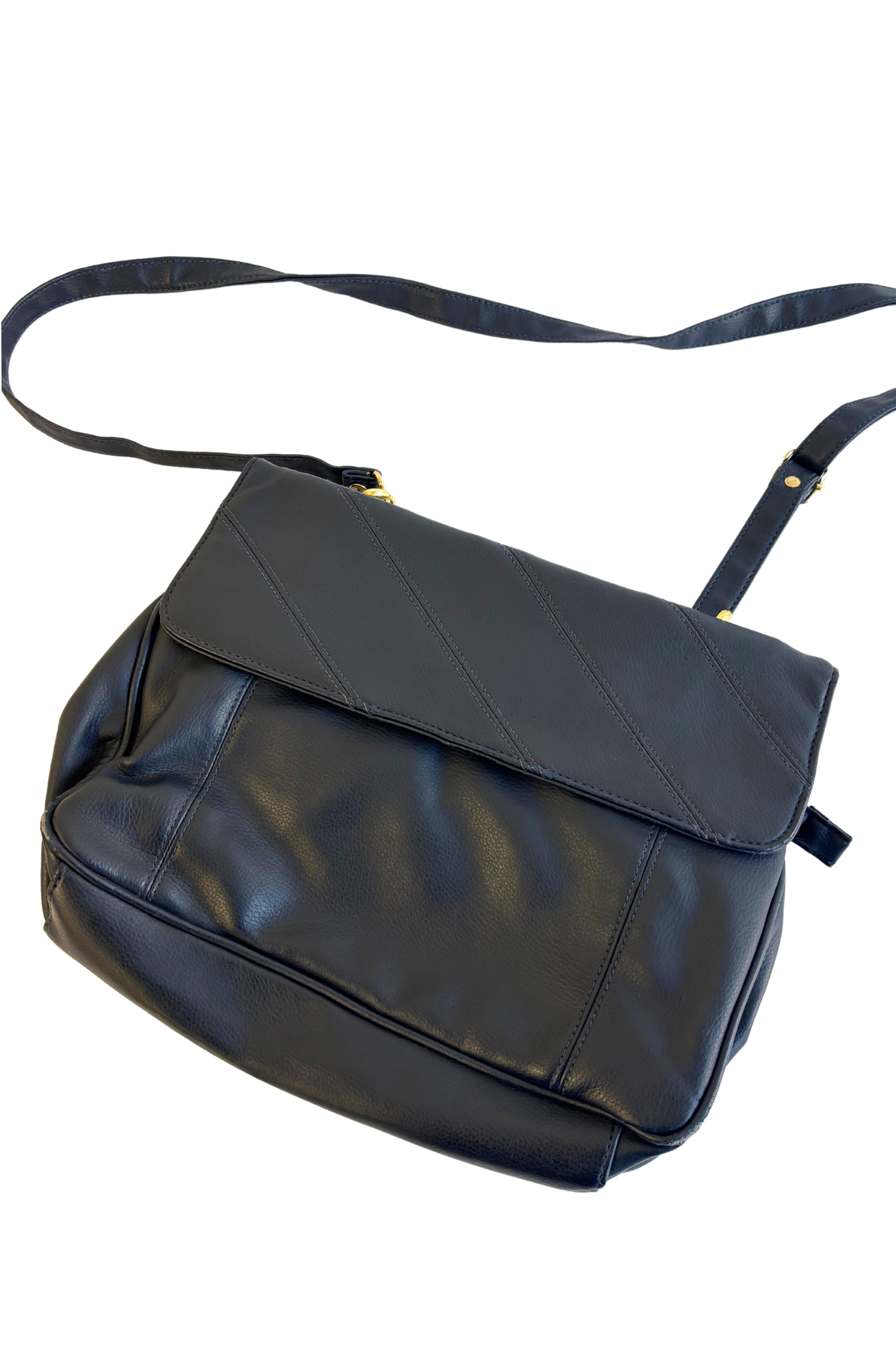 Gionni navy vegan leather bag
