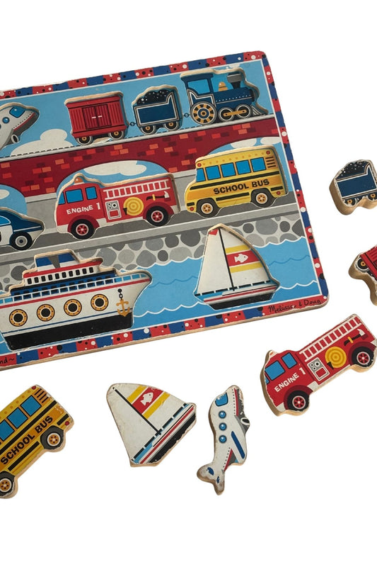 Melissa + Doug vehicles chunky puzzle