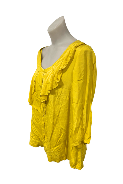 Veronika Maine vibrant yellow blouse, 14