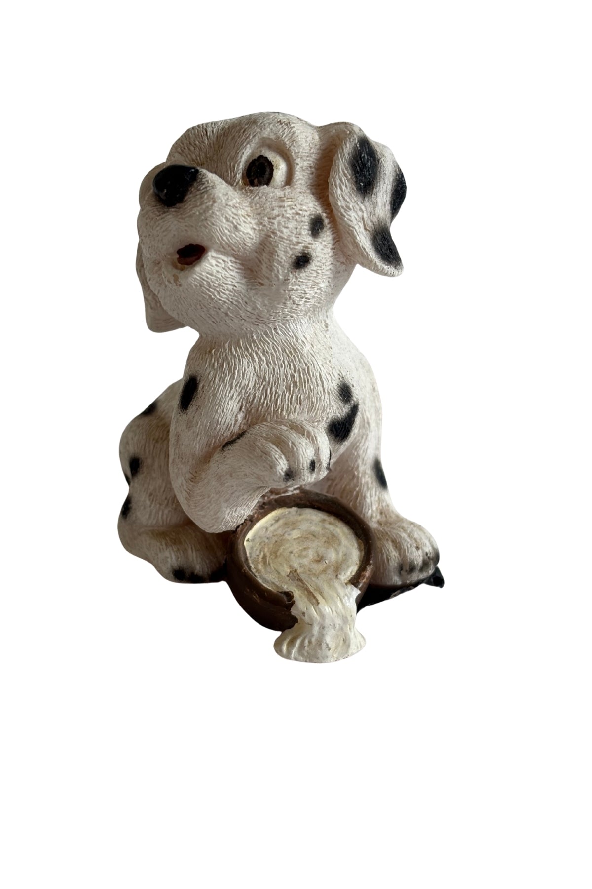 Vintage Dalmation with food bowl figurine