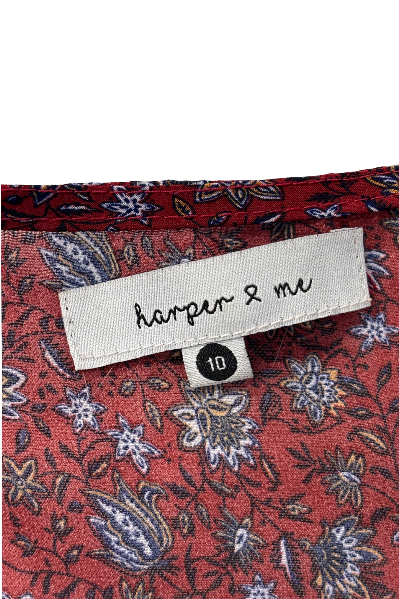 Harper + Me floral tie blouse, 10