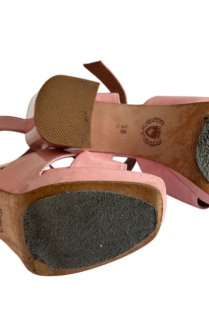 Mi Piaci chunky bubble gum pink heels, 38