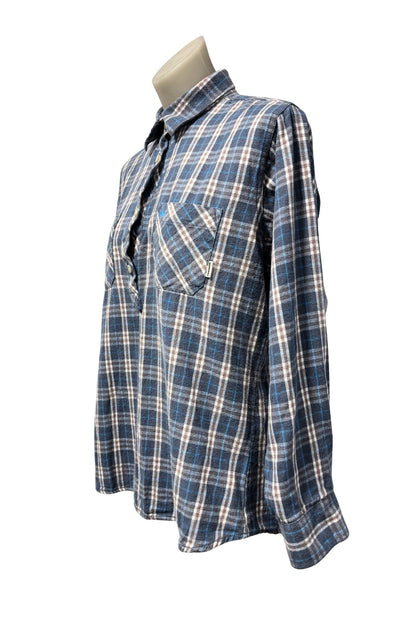 SWANNDRI NZ plaid 1/4 button shirt, 12