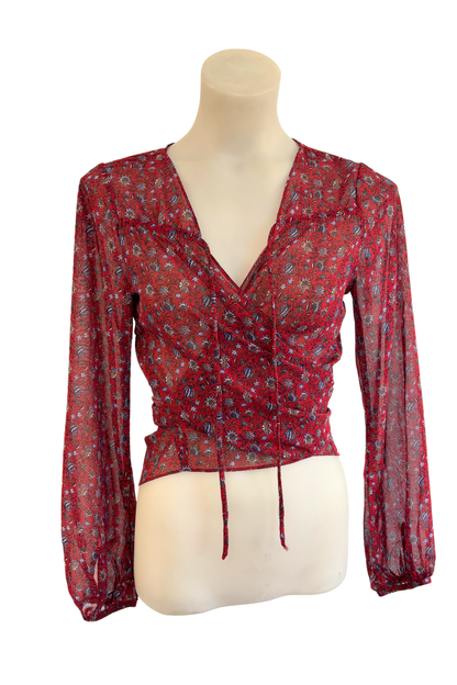 Harper + Me floral tie blouse, 10