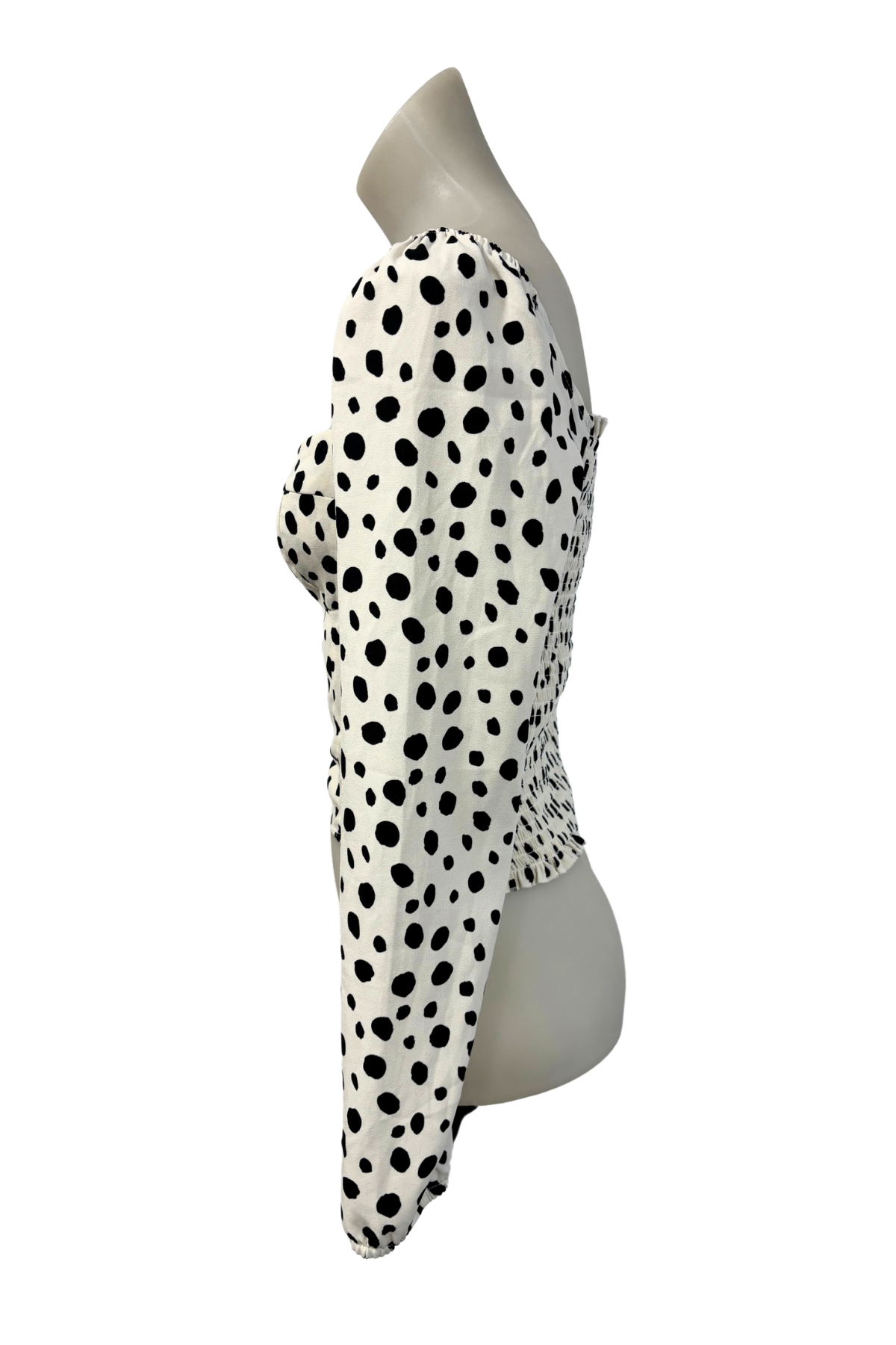 Oscar Street polka dot structured blouse, M