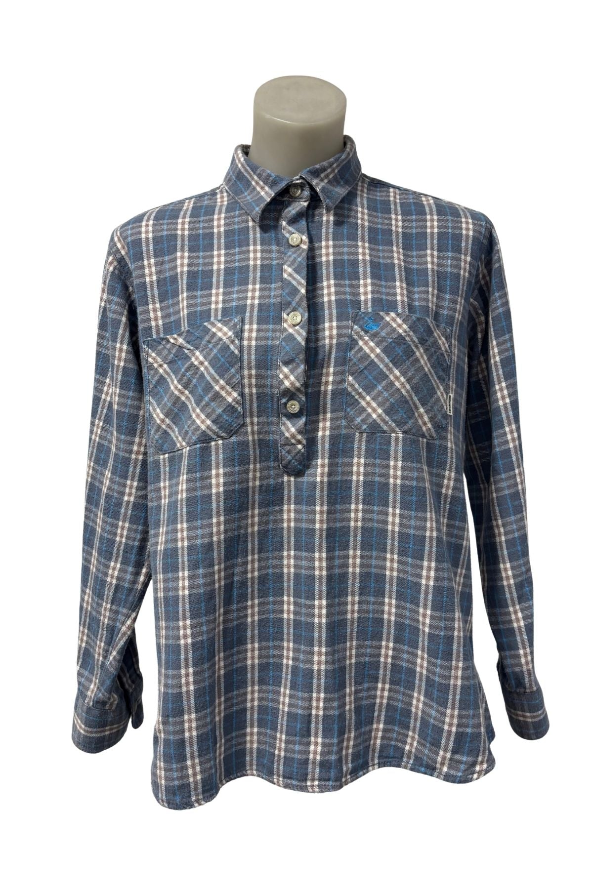 SWANNDRI NZ plaid 1/4 button shirt, 12