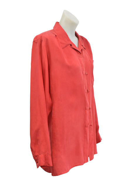 Creative Options 1980's oriental silk button up, 12