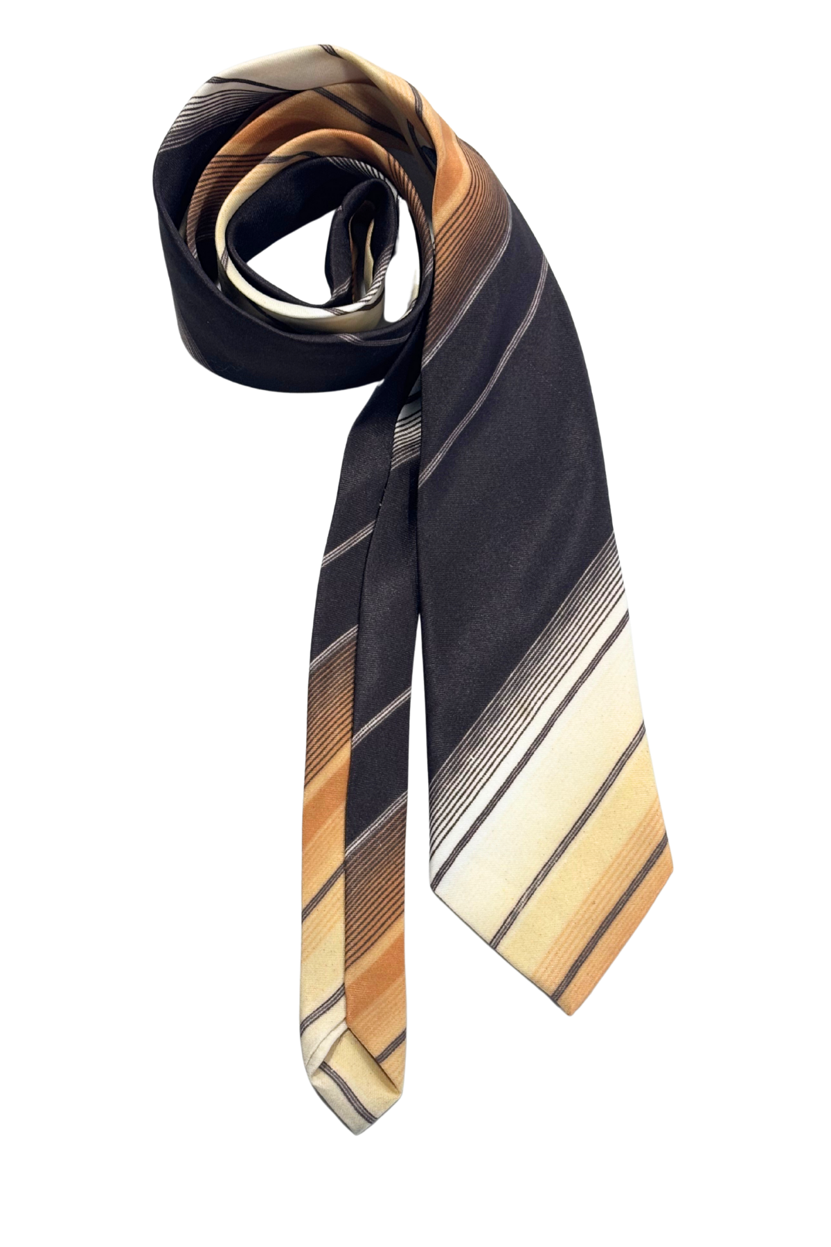 Goldleaf pure silk brown striped tie