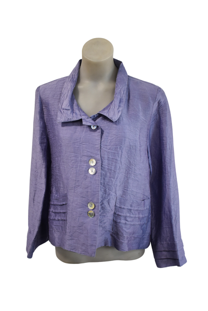 Habitat Clothes to Live in funky linen shacket, S