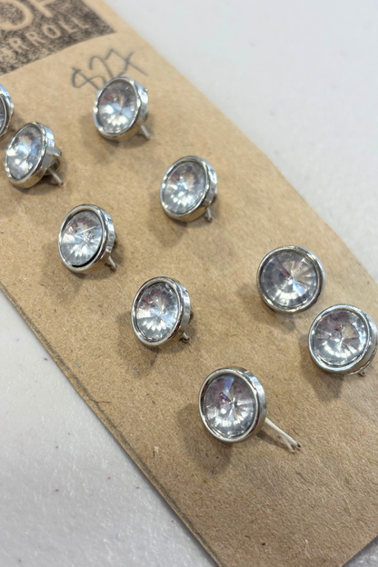 Vintage clear gem buttons