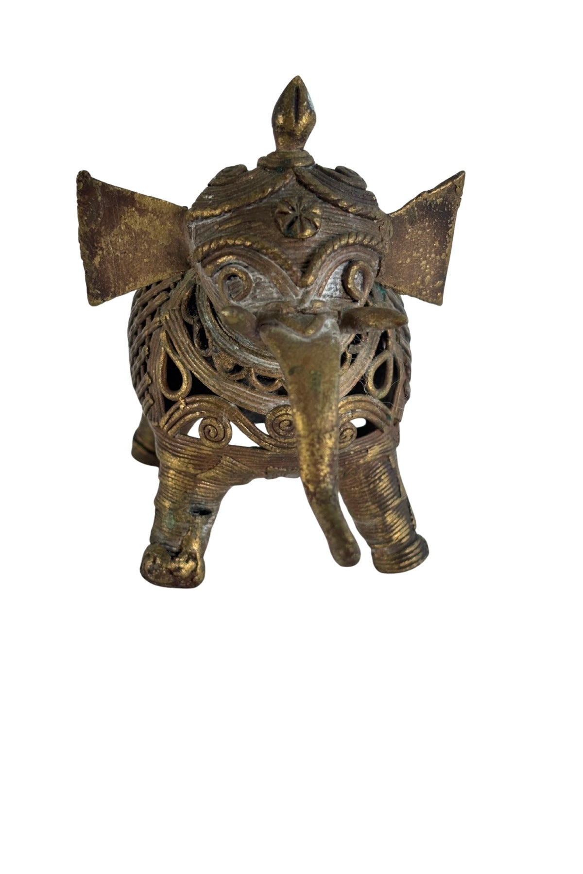 Brass elephant incense holder