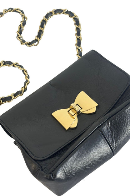 Borse in Pelle genuine leather Italian made little black bag