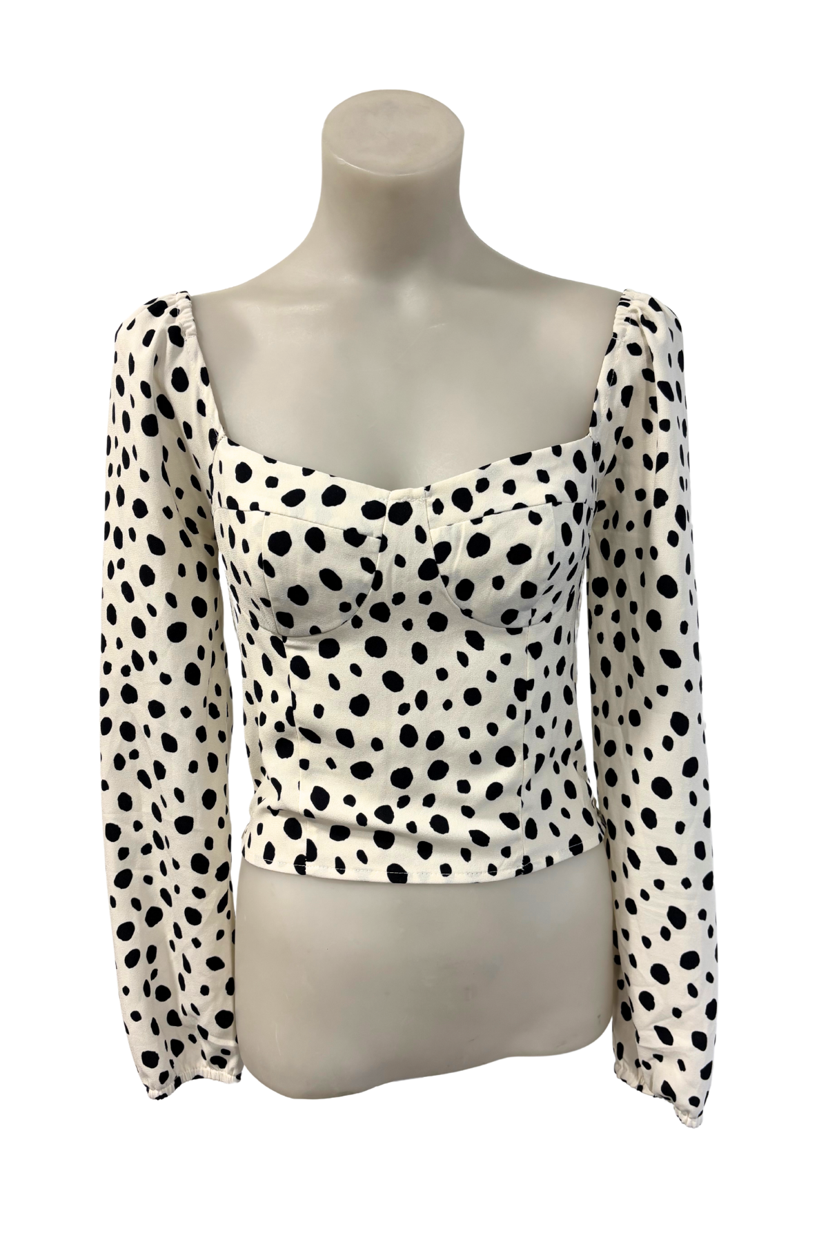 Oscar Street polka dot structured blouse, M