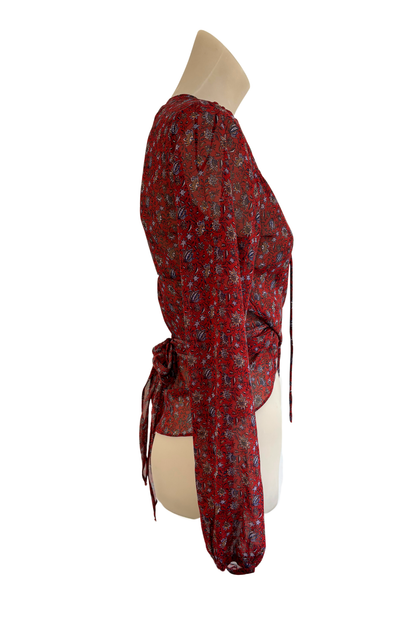 Harper + Me floral tie blouse, 10