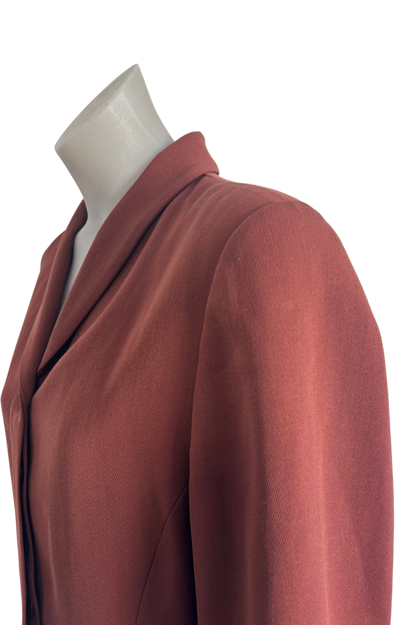 Jane Daniels NZ made wool rust brown blazer, 14