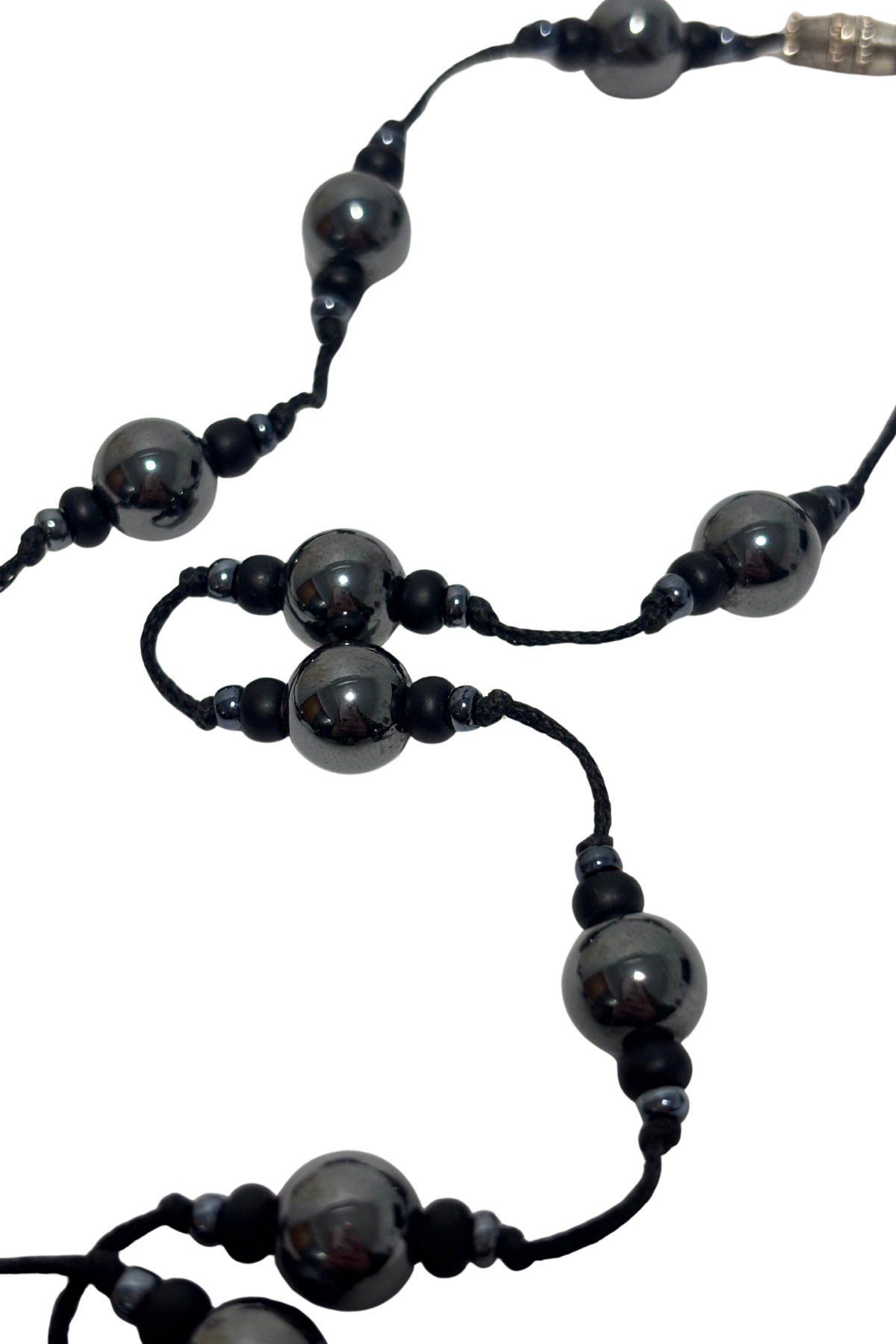 Black knot beaded necklace