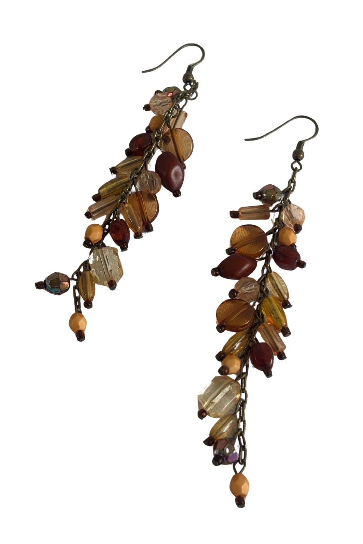 Long dangly beaded earrings