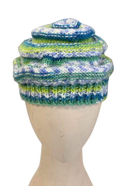 Funky handmade knit beret