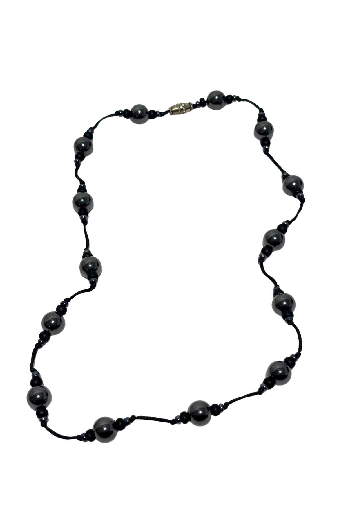 Black knot beaded necklace