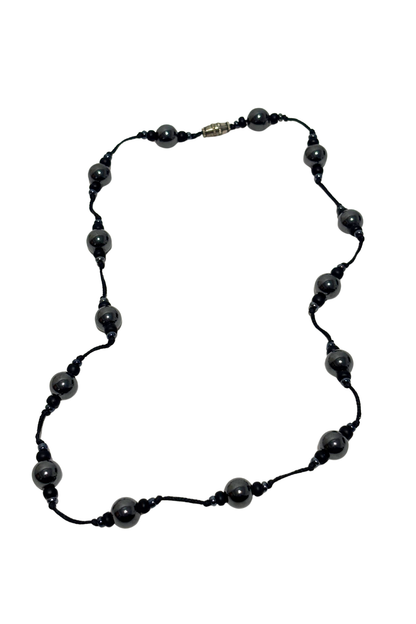 Black knot beaded necklace