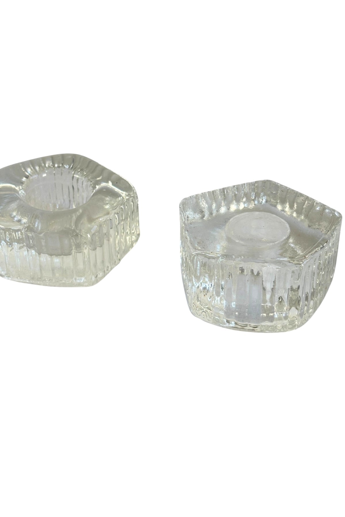 Glass candle stick holders