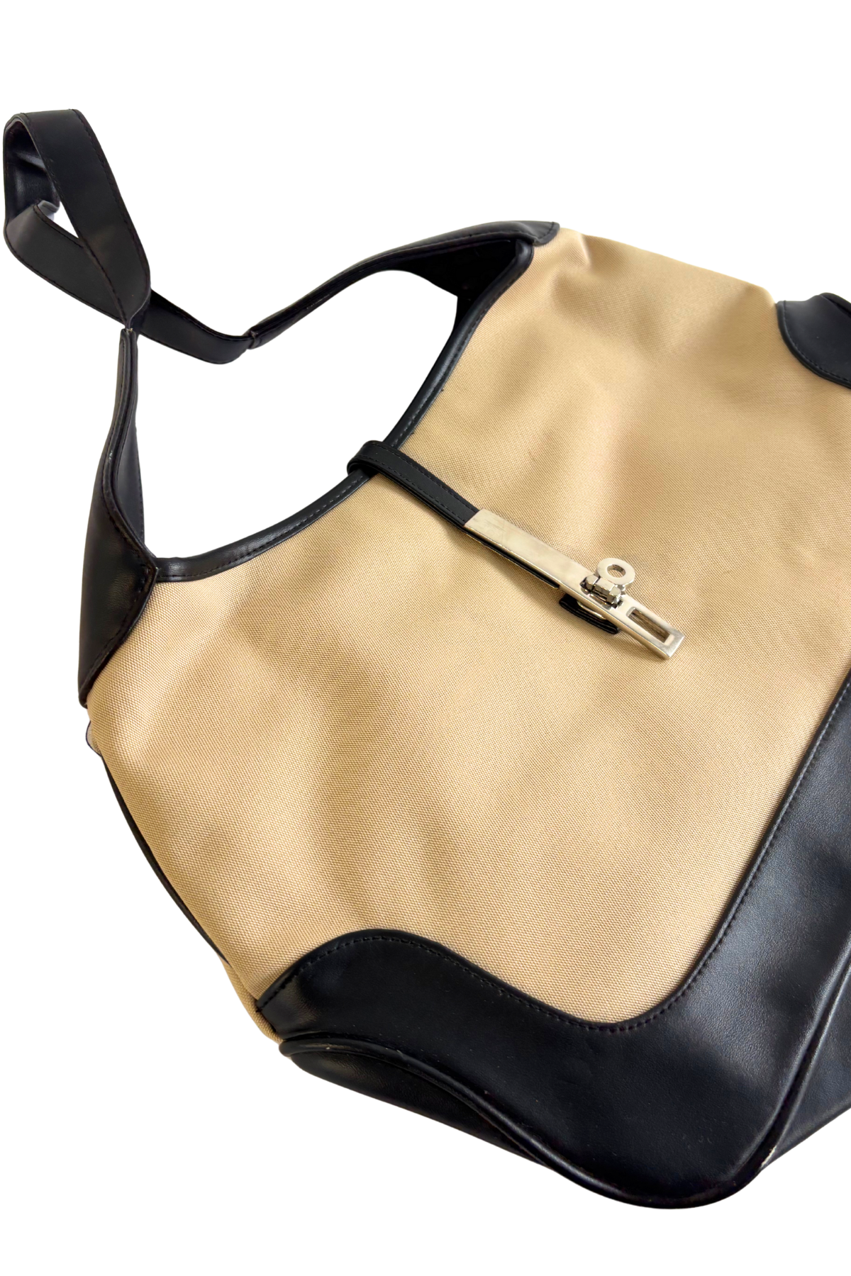 Creamy canvas shoulder bag