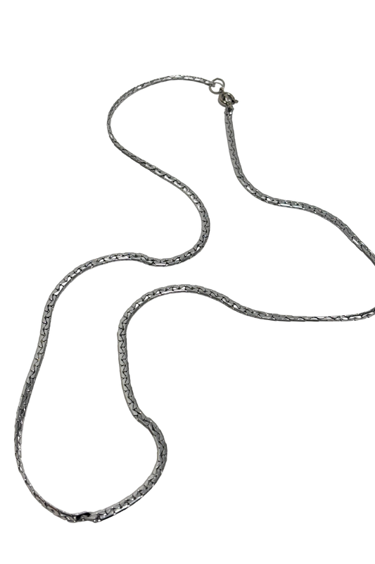 Flat snake chain necklace