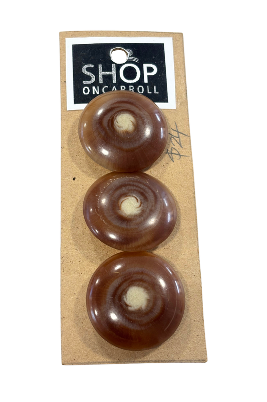 Large mocha vintage buttons