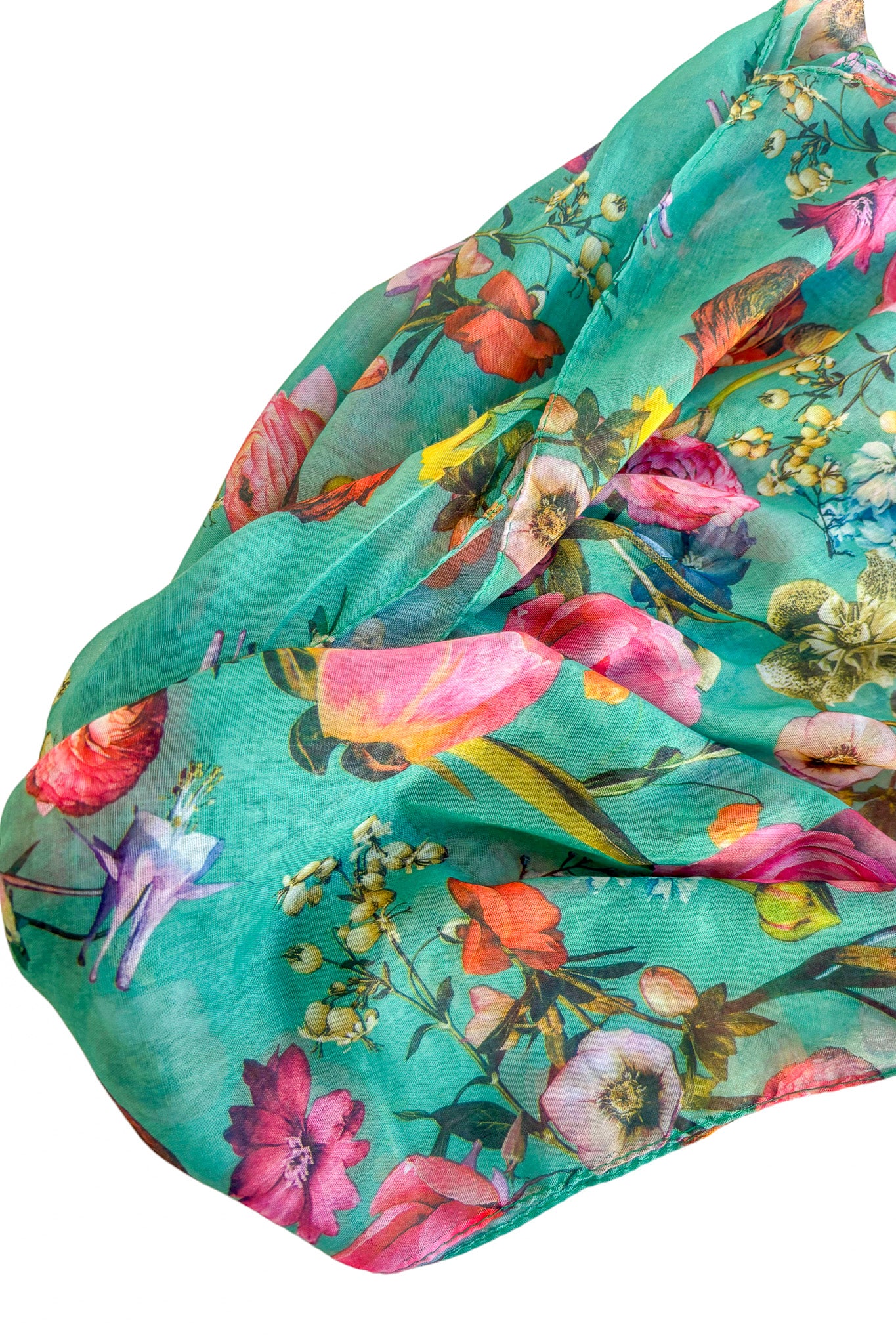Beautiful spring flowers scarf