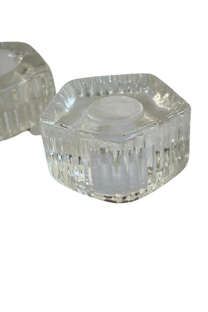 Glass candle stick holders