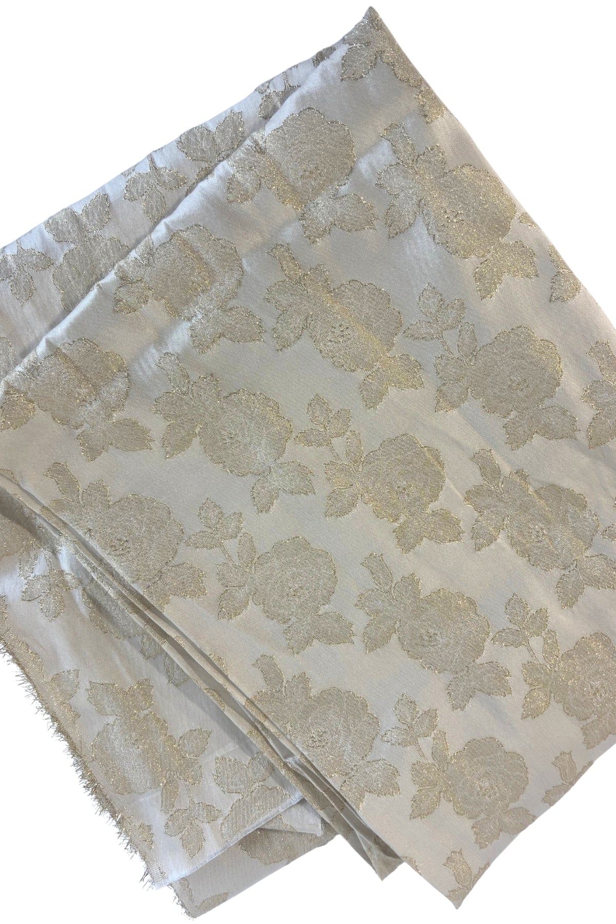 Vintage gold + cream fabric