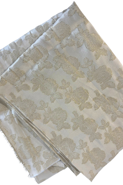 Vintage gold + cream fabric