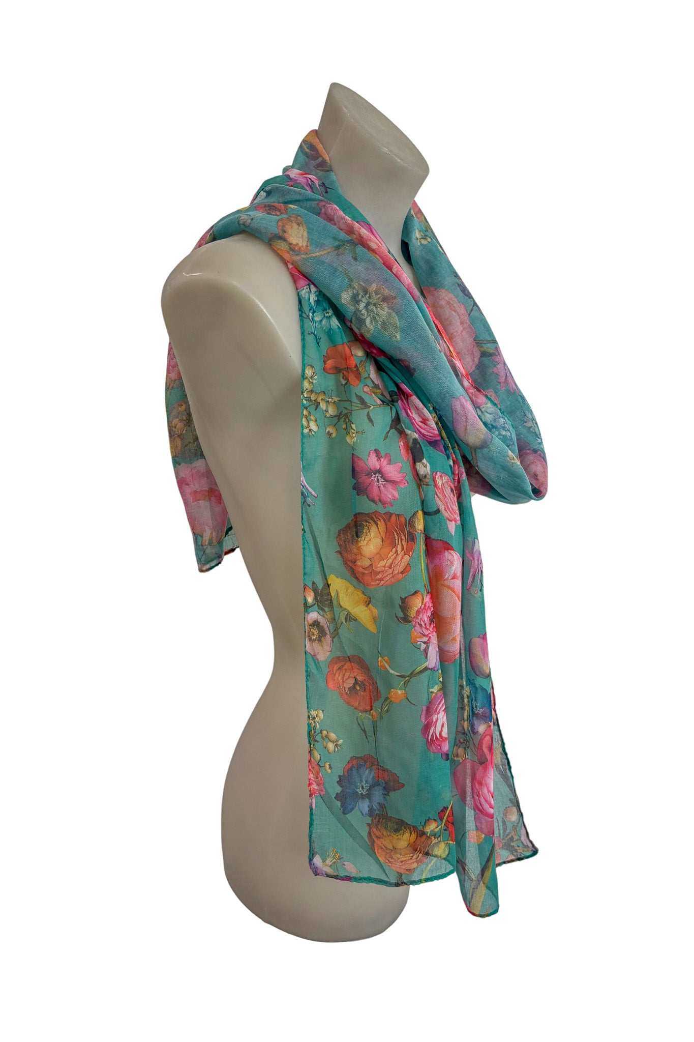 Beautiful spring flowers scarf