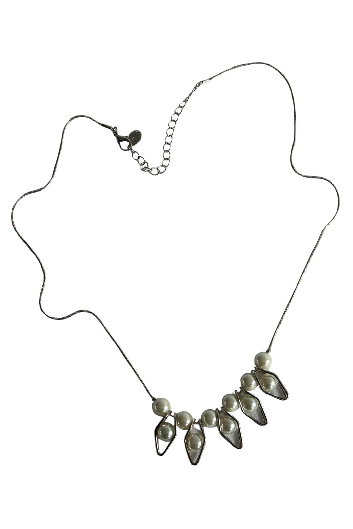 Jacqui-E faux pearl spikey necklace