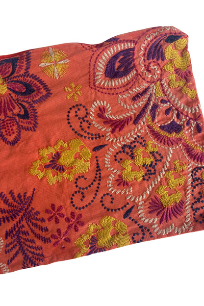 Keiko floral embroidered decorative pillowcase