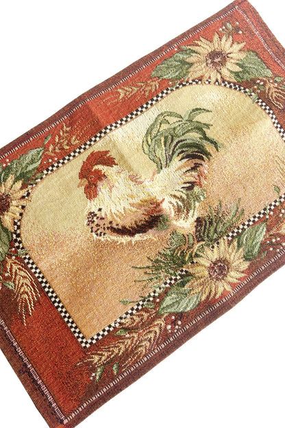 Rooster woven placemat