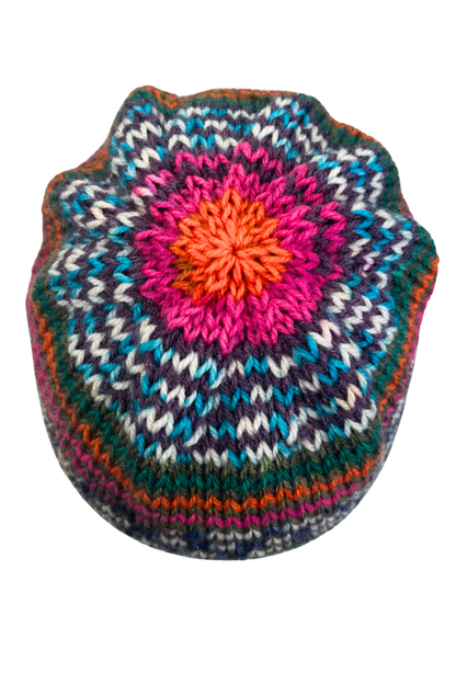Zig Zag vibrant knit beanie