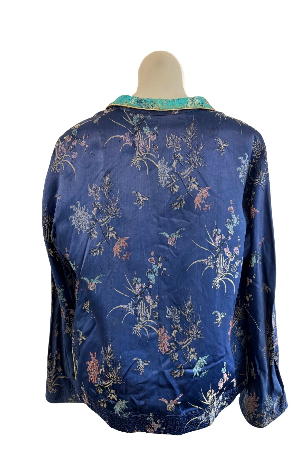Vintage oriental silk satin jacket, S