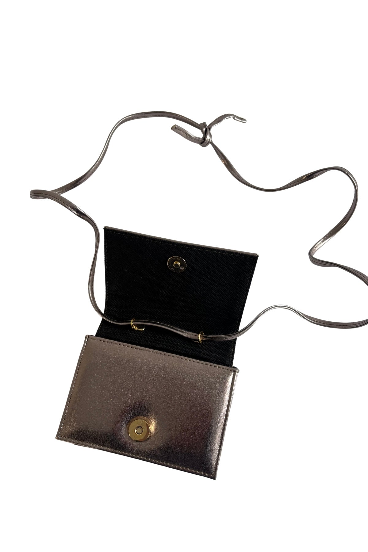 Metallic small cross body bag
