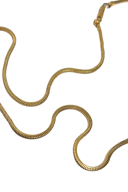 Retro box snake chain necklace