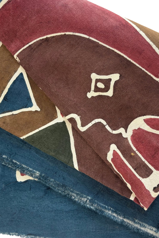 Earthy tones vintage fabric