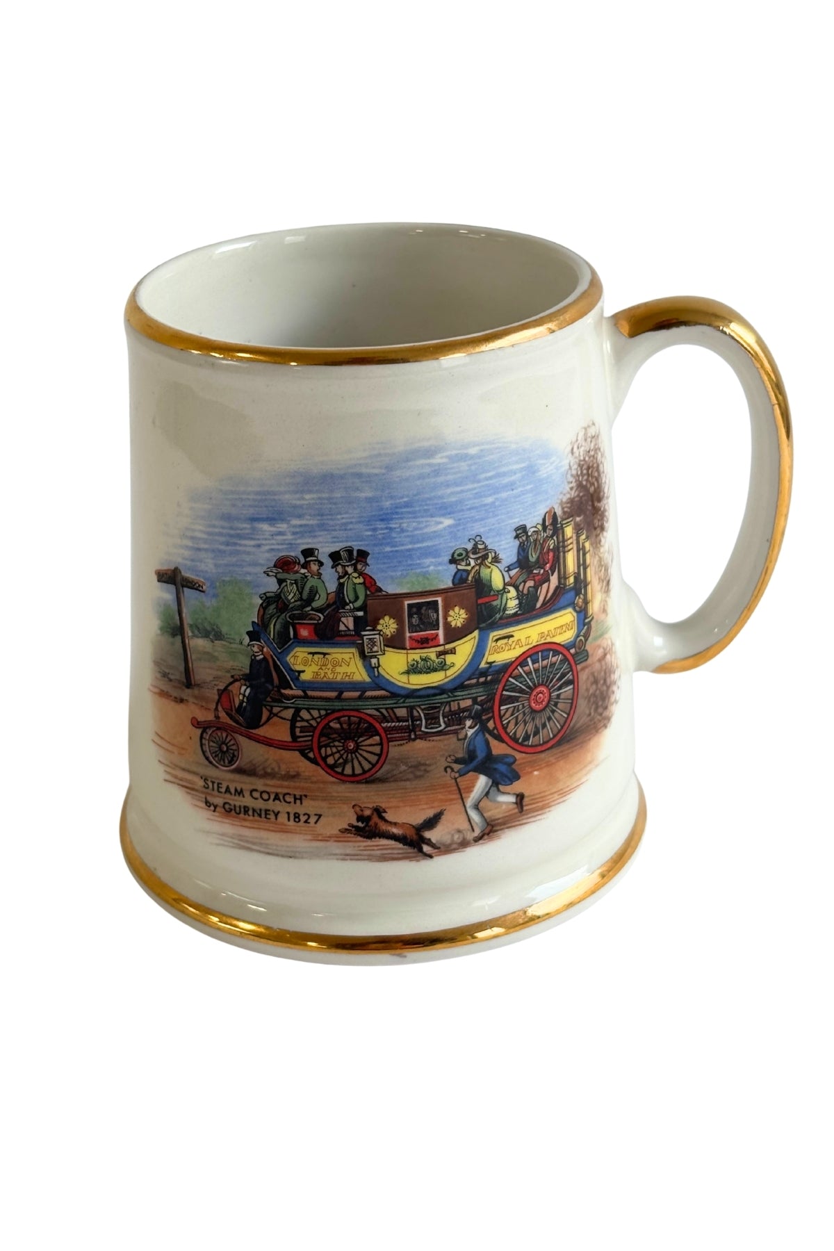 Old Foley "Steam Coach" By Gurney 1827 mug
