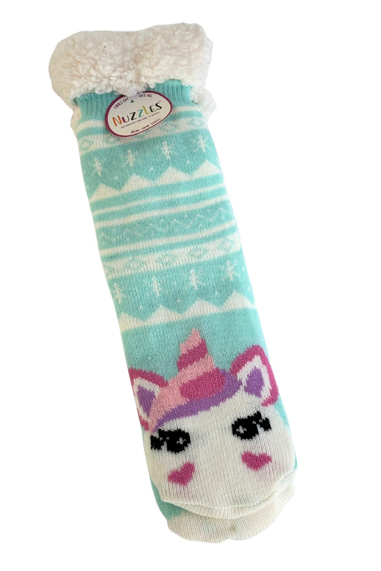 Nuzzles fluffy unicorn socks