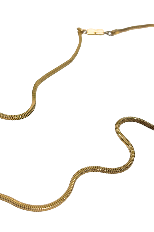 Retro box snake chain necklace