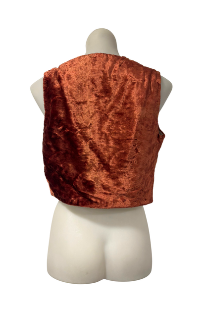 1970's Velvet cropped vest, XS